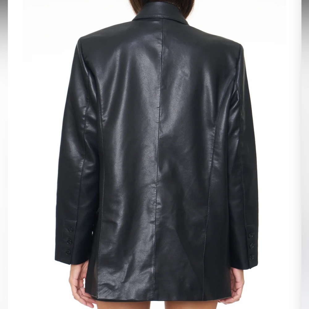 Pistola Black Leather Blazer - Picture 3 of 11